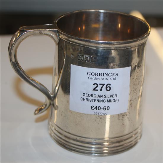 Georgian silver christening mug(-)